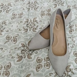 Light Grey Pointed Toe Heels